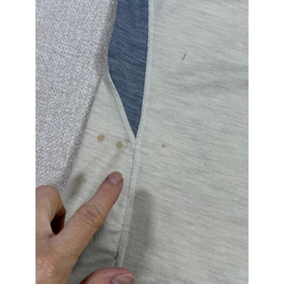 Smartwool Women Medium Gray White 1/4 Zip Lightweight Long Sleeve Merino Hoodie - Picture 6 of 11